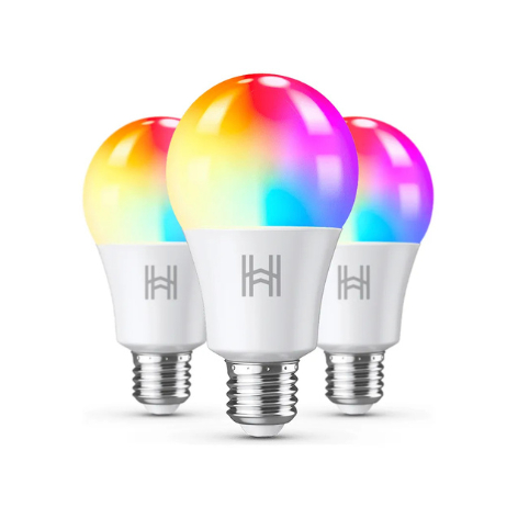 Kit 3 Lampada Inteligente Rgb Wifi Smart Google Alexa Homefy