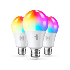 Kit 3 Lampada Inteligente Rgb Wifi Smart Google Alexa Homefy