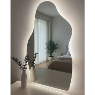 Espelho Orgânico Flame 50x80cm Com LED ou Sem LED Vidro Lapidado Banheiro Quarto Sala em Oferta na Shopee