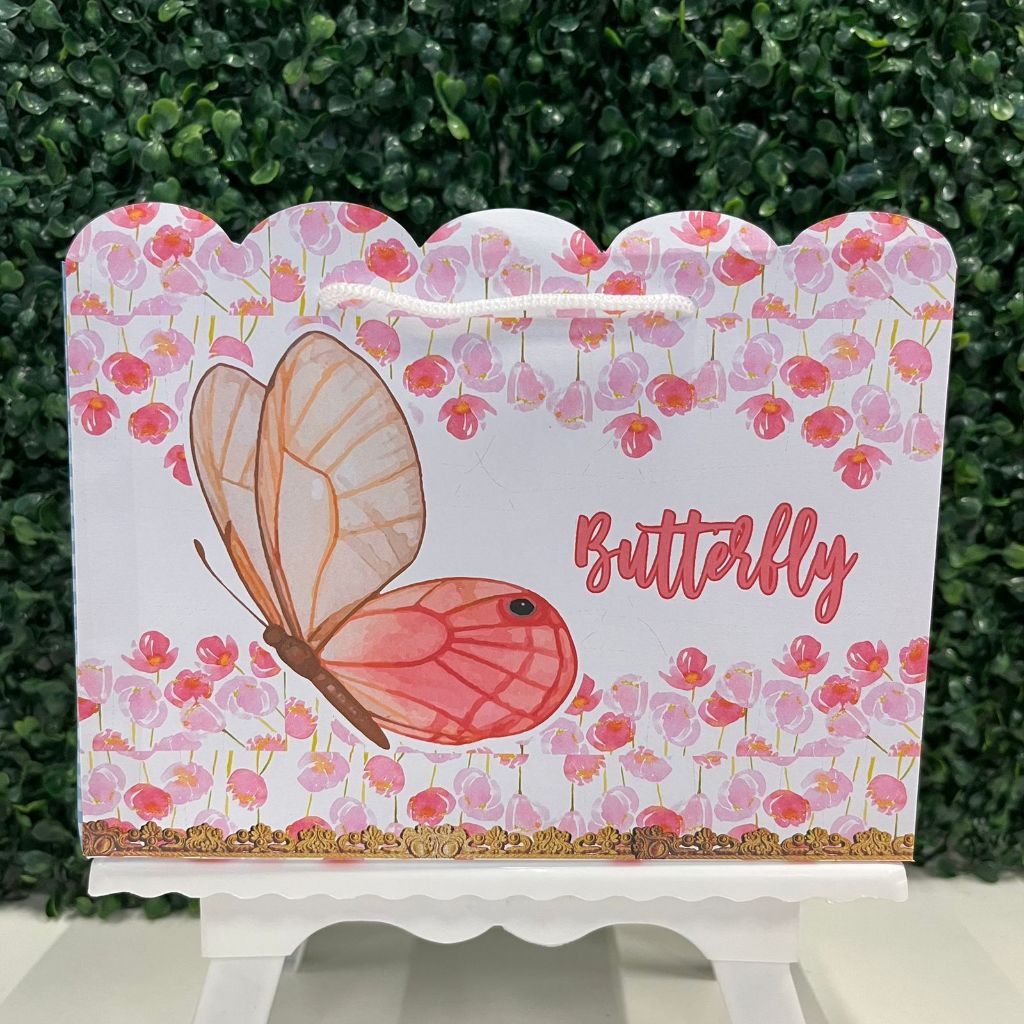 Sacolinha Ondulada Personalizadas Borboleta – Pegue e Monte Decoração de Festa Lembrancinhas Caixinhas para festa