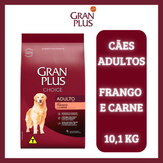 Ração 10,1Kg GranPlus Choice Frango e Carne para Cães Adultos