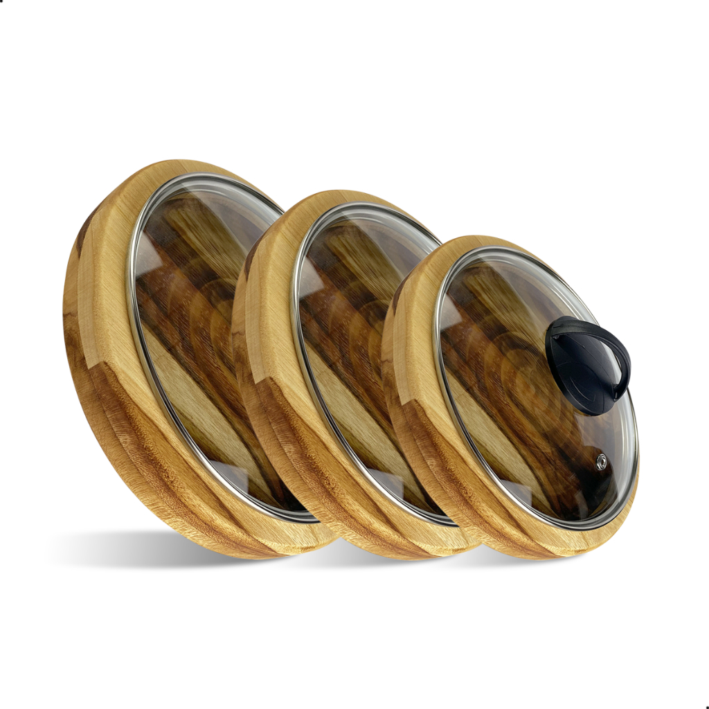 Trio Gamela Madeira Com Tampa Servir Carnes Churrasco Salada Frios em Oferta na Shopee