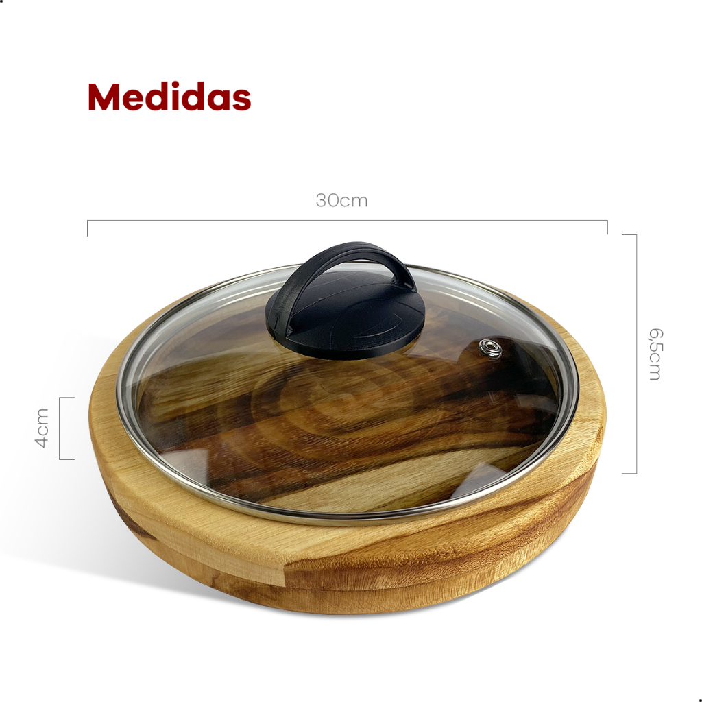 Trio Gamela Madeira Com Tampa Servir Carnes Churrasco Salada Frios