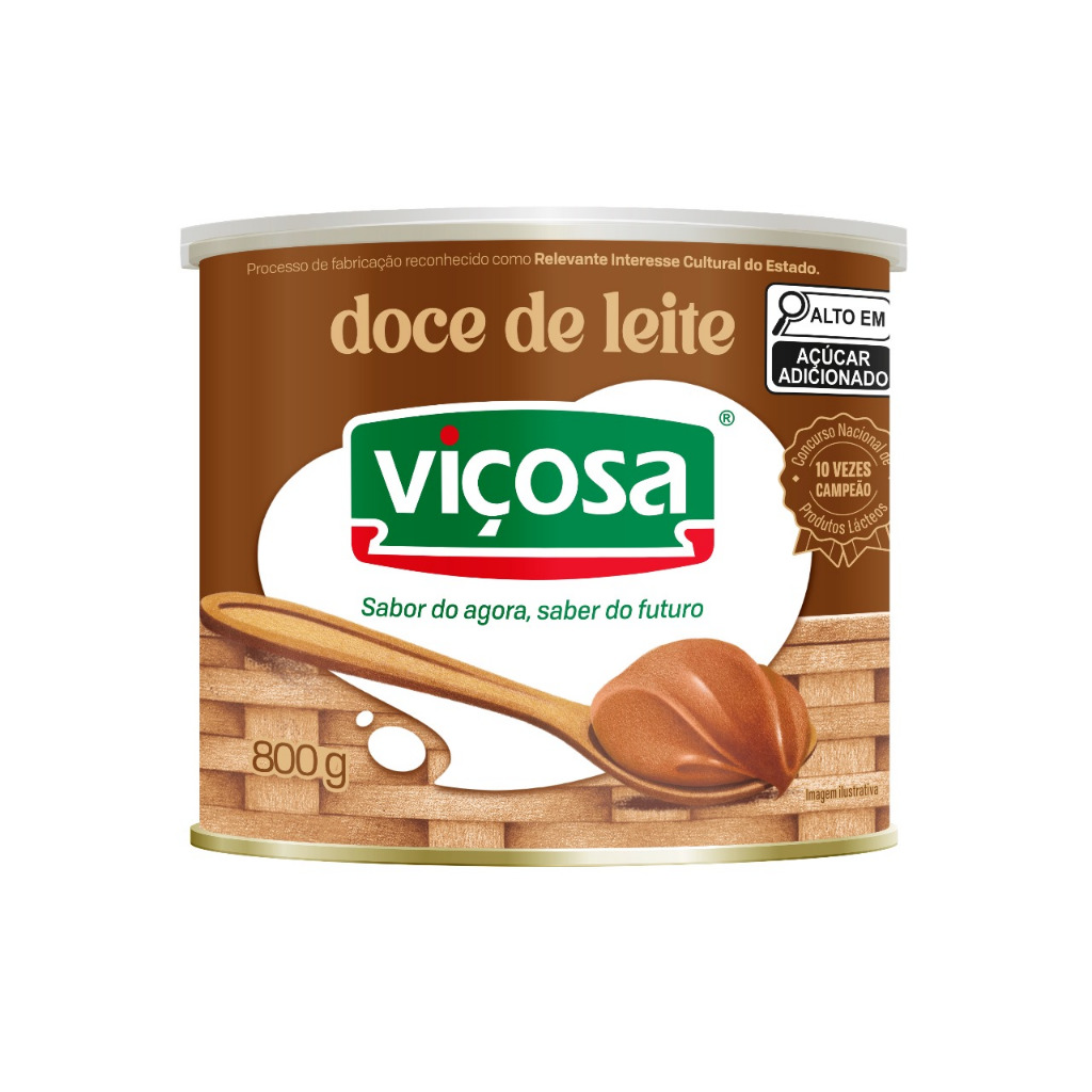Doce De Leite Viçosa Cremoso Tradicional Lata 800g em Oferta na Shopee