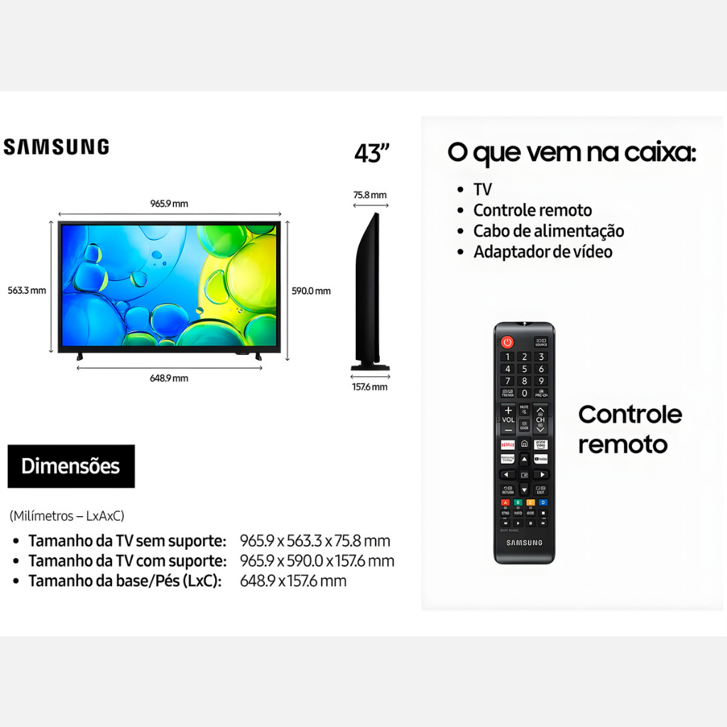 Samsung Smart TV 43 Polegadas FHD Modelo Ls43f6000fgxzd Xbox Cloud Gaming Com Canais Gratuitos · foto 2