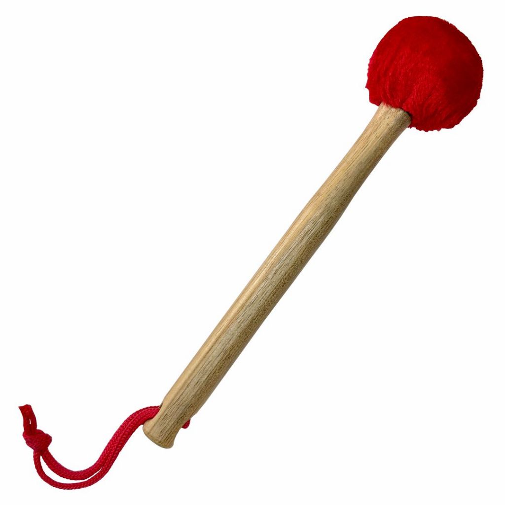 Maçaneta Ponta De Pelúcia Vermelha Para Fanfarra / Surdo / Bumbo ( Baqueta / Banda Marcial )  - R2940