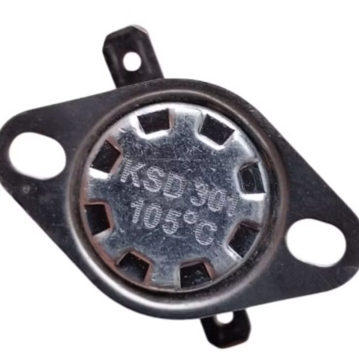 Termostato KSD 301 105°C 16 Amperes NF Normalmente Fechado Suporte Móvel
