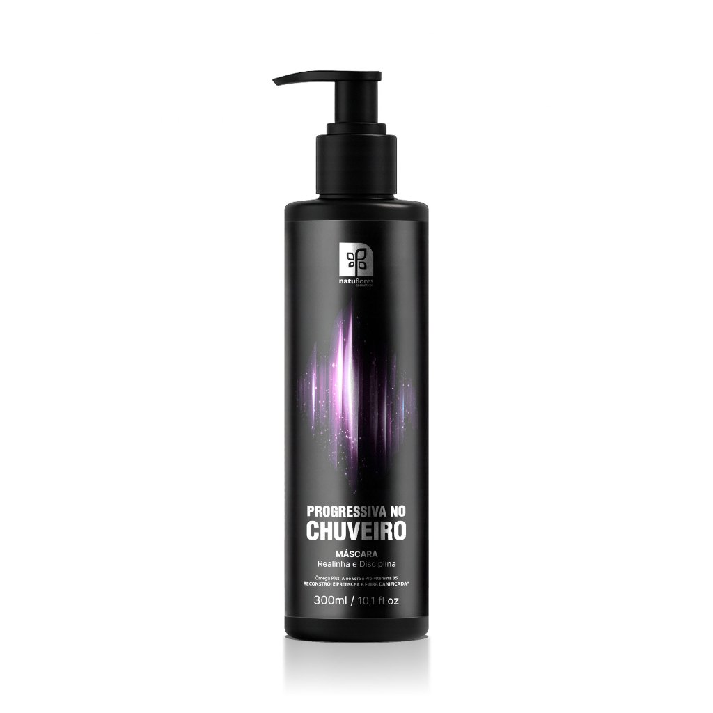 Máscara Progressiva no Chuveiro 300ml Hidratação Profunda dos Cabelos Hair Profissional NatuFlores