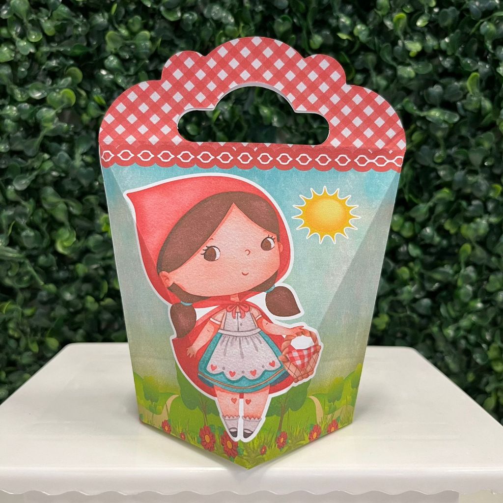 Kit Caixa  Love personalizada Chapeuzinho Vermelho - Pegue e Monte de Festa lembrancinhas caixinhas para festa