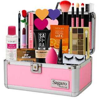 Maleta De Maquiagem Profissional Viagem Completa Maquiador Mulher Presente Natal Grande em Oferta na Shopee