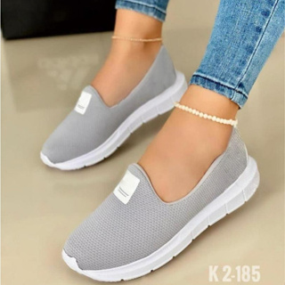 Tênis Sapatilha Feminino Casual Slip-on Calce Fácil Leveza ao Caminhar em Oferta na Shopee
