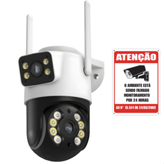 Câmera Externa IP a Prova D'agua 2 EM 1 Com Visão Noturna Wifi Infravermelho em Oferta na Shopee