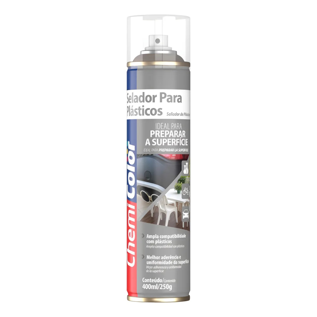 Selador Para Plásticos Spray Fundo Preparador Tinta Primer Chemicolor