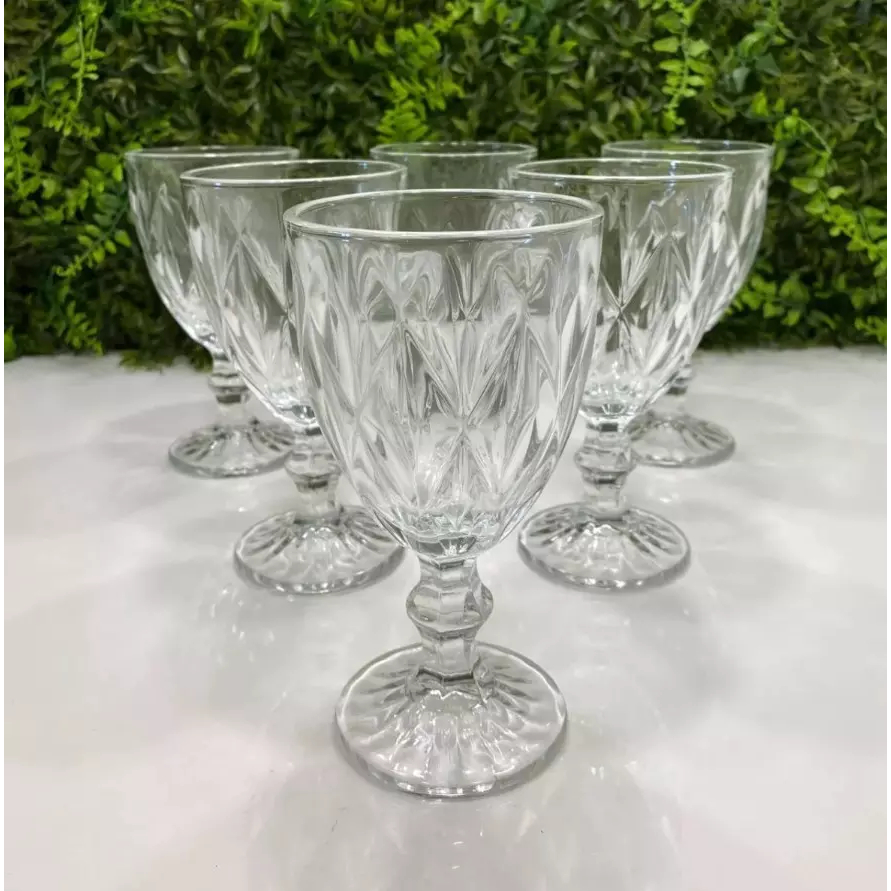 Detalhes do Taças Vidro Diamond Transparente Brilhante 340ml