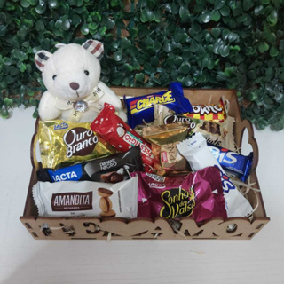 Cesta de Chocolate Te Amo + Chaverinho + Cartão De Para ,Aniversario, Namorado,marido,Amigo,Sobrinhos em Oferta na Shopee
