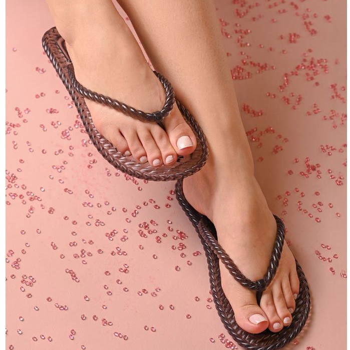 Chinelo Jelly Feminino Trançado Marrocos transparente Confortável chinelo de Dedo Verão Tendencia