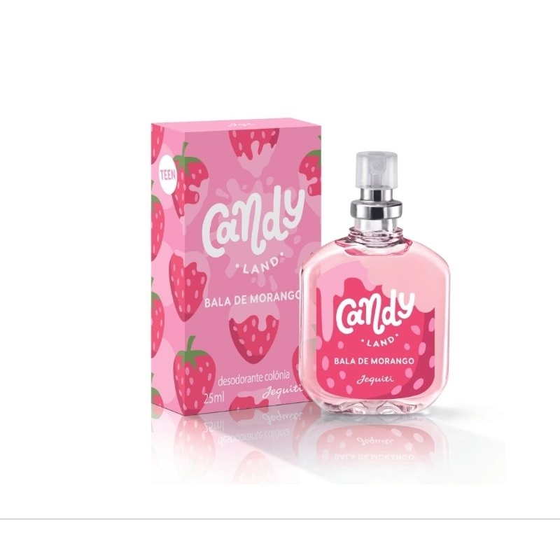 Desodorante Colônia Candy Land Bala de Morango Jequiti 25ml