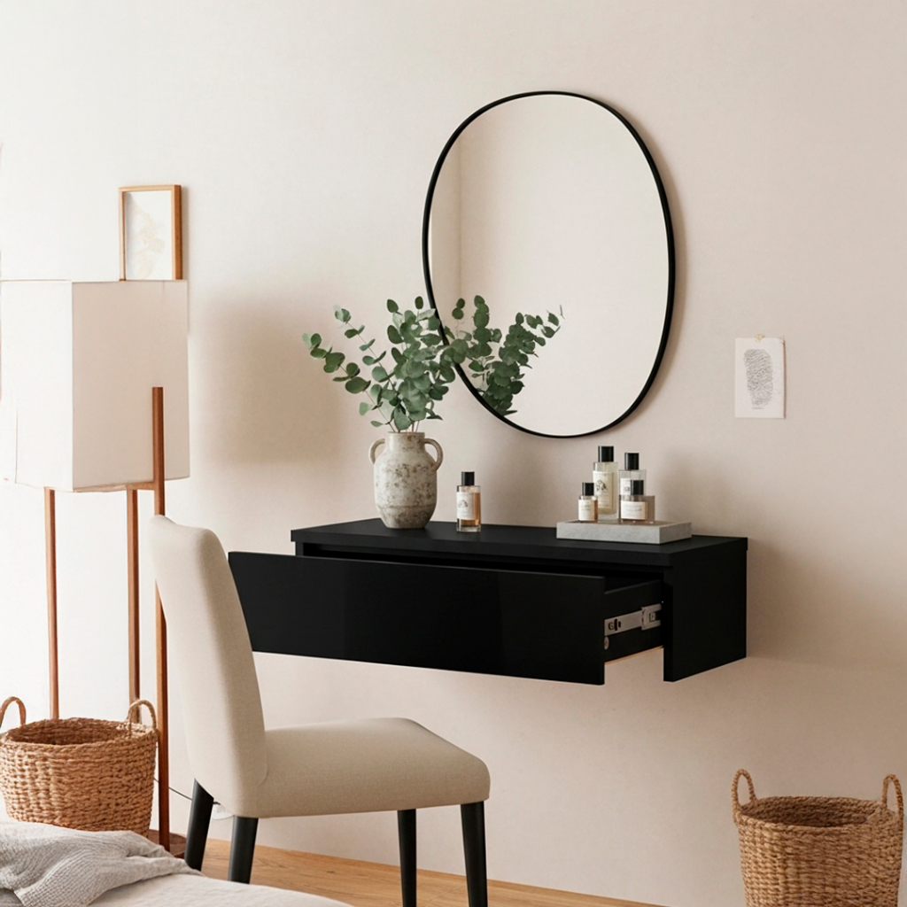 Penteadeira Suspensa Gaveta Multifuncional Corrediça Organizadora Maquiagens ...