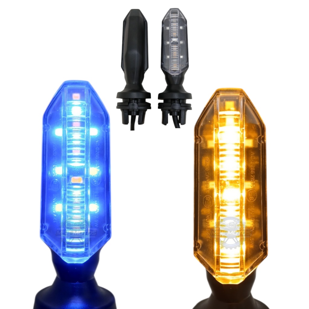 PAR DE PISCA LED DRL AZUL SEQUENCIAL CG TITAN FAN TWISTER START CB250 COXIM