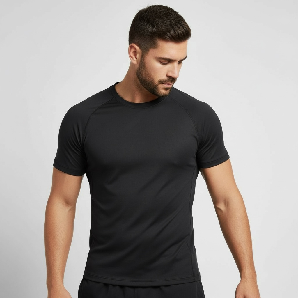 Camiseta Masculina Dry Fit UV 50+ Academia Corrida Treino Esportiva Manga Curta Secagem Rápida Praia