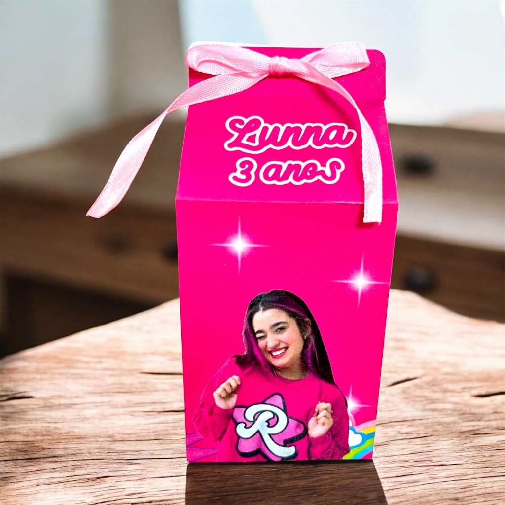20 Caixinhas Milk Emilly Vick -Rosa  Personalizada  Com Nome  Festas Personalizados em Oferta na Shopee