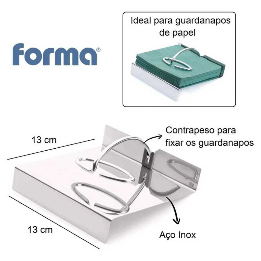 Porta Guardanapos Em Aço Inox Linha Gloss Médio em Oferta na Shopee