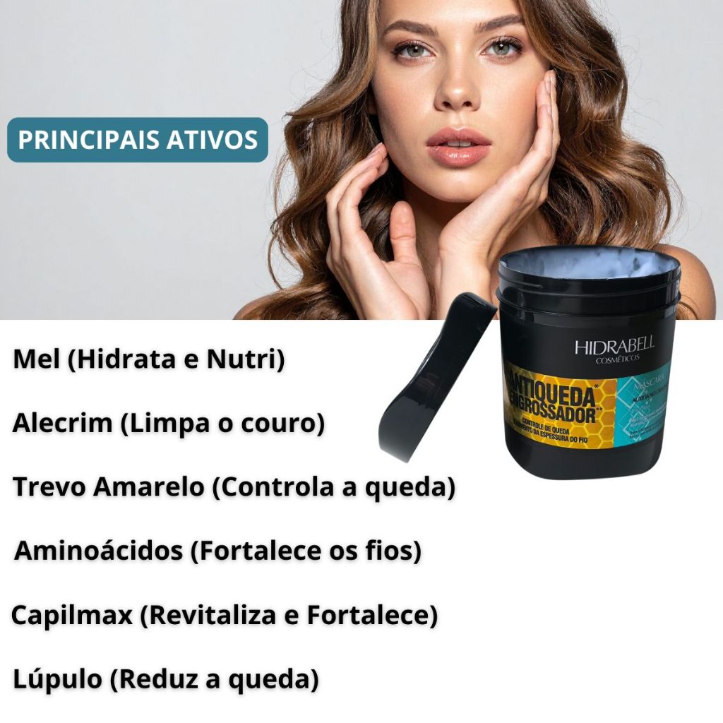 Máscara Capilar Hidrabell Antiqueda Engrossador 450g · foto 2