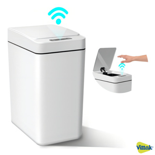 Vittak Lixeira Inteligente Com Sensor Automático 12 Litros Branca e 16 Litros Cinza Abertura Sem Toque Tampa Silenciosa em Oferta na Shopee