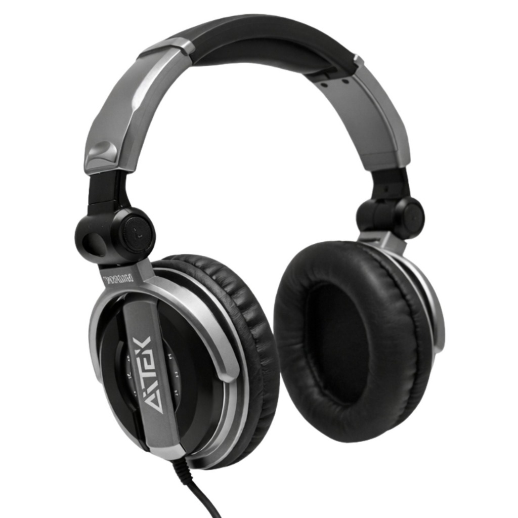 Headset Profissional DJ 57mm Com Fio 64Ω Cabo 3m OFC Plug 3.5mm e 6.3mm Estúdio