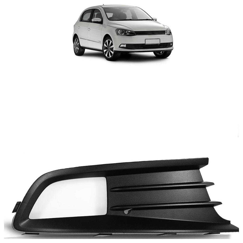 Moldura Grade Farol Milha Gol Voyage G6 2012 2013 2014 2015 2016 Com Furo Preto Texturizado em Oferta na Shopee