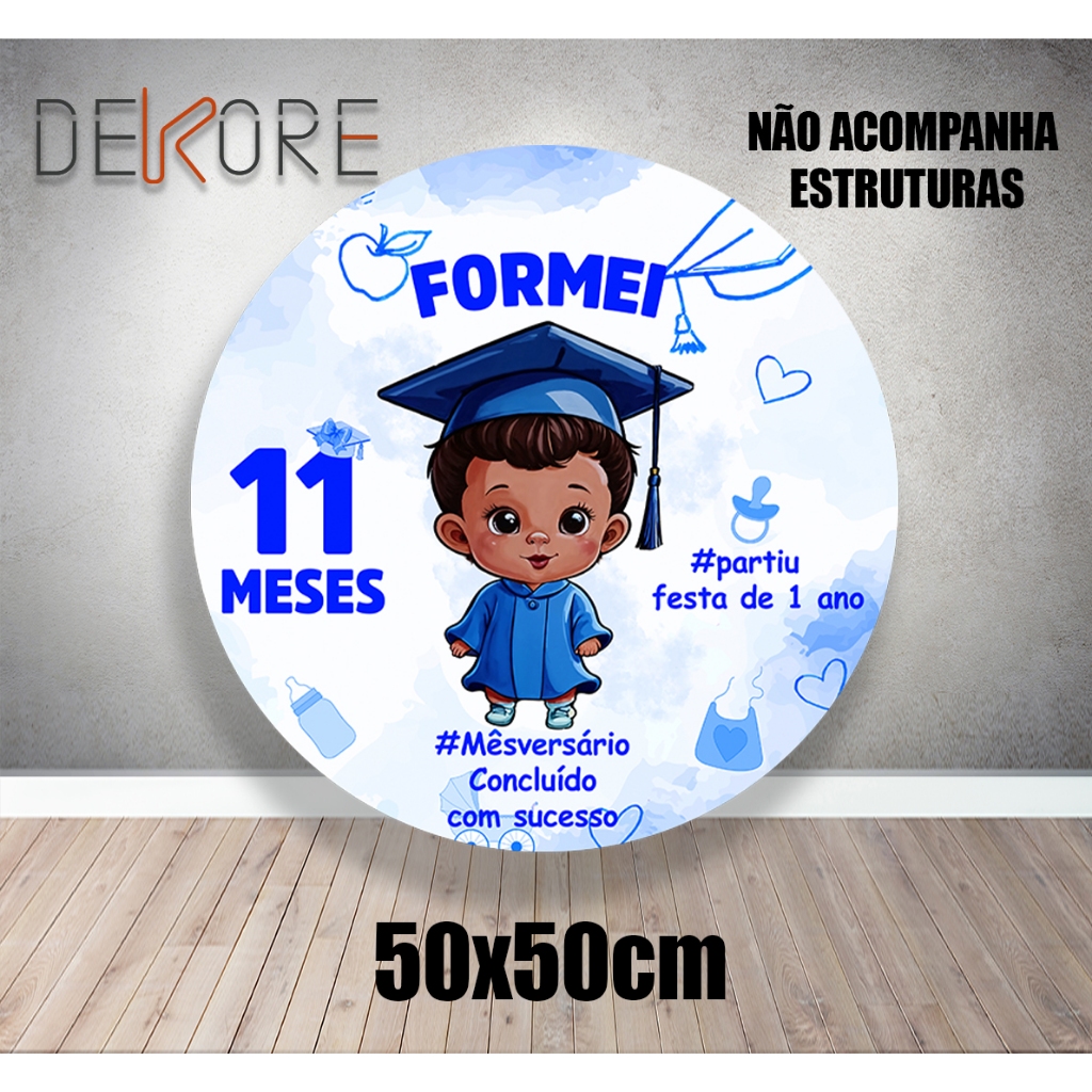Kit Painel Formatura Mêsversário Menino Com Elástico em Oferta na Shopee
