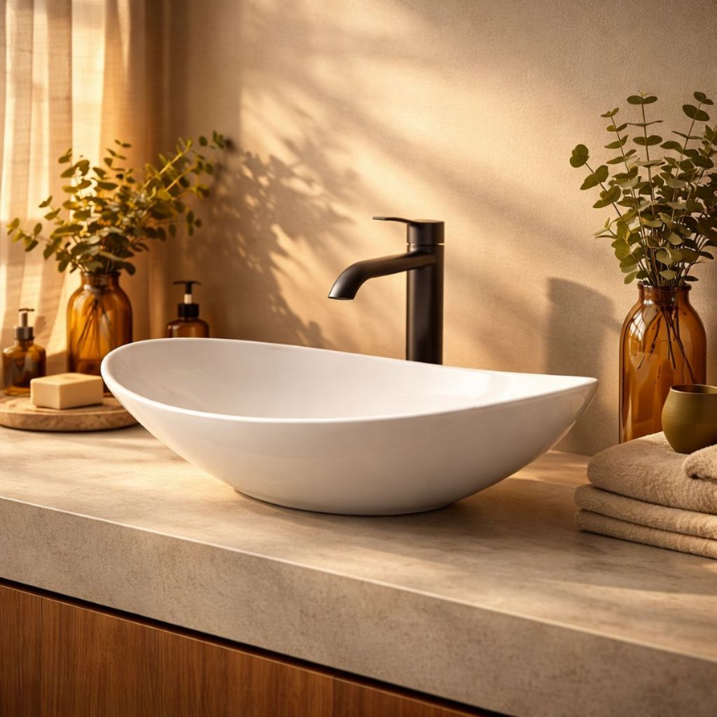 Cuba Pia De Apoio Sobrepor Banheiro Oval Branca 40x30 Design Moderno Acabamento Brilhante em Oferta na Shopee