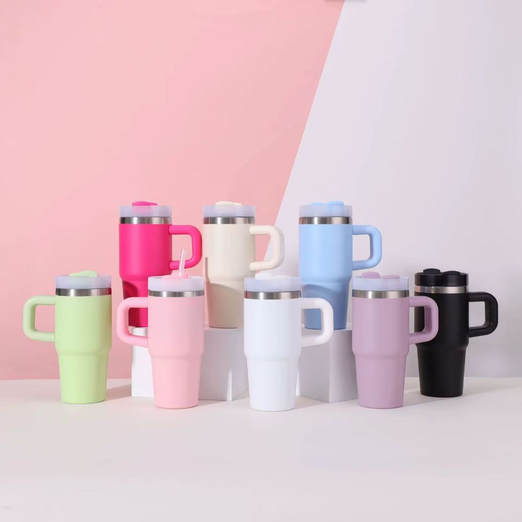 COPO GARRAFA TÉRMICA 420ML AÇO INOXIDAVEL COM CANUDO