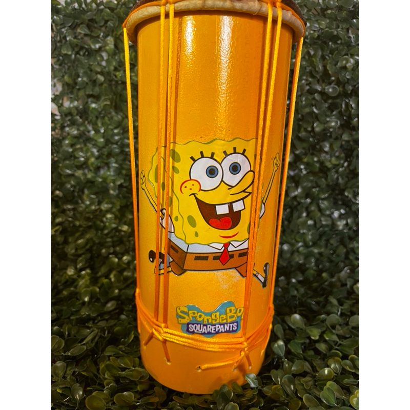 Bacurinha Bob Esponja - tambor de corda afinação brinquedo diversão criança instrumento de percussão educativo kids
