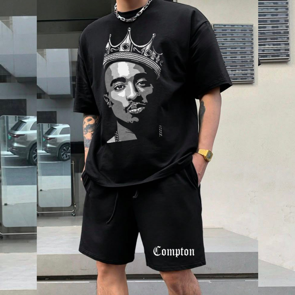 Kit Bermuda Moletom + Camisa Algodão Otimo Para Passeio balada etc.
