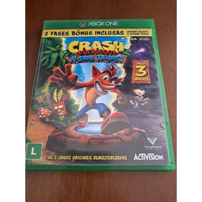 Crash Bandicoot N-Sane / Trilogy / Xbox One / Mídia Física / Original