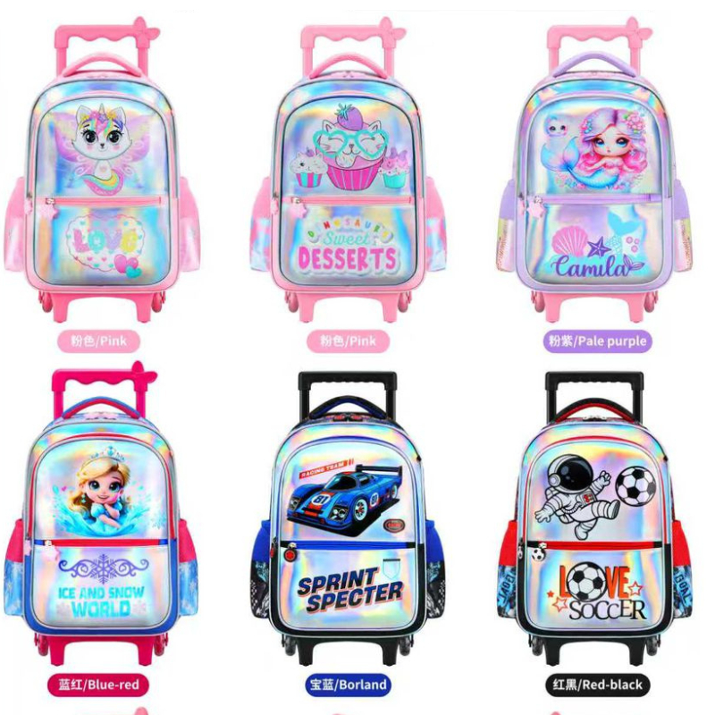 Mochila de Rodinha Feminina Juvenil para Escola mochila Infantil com Rodinhas menino Unissex
