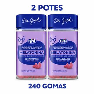 Fini Melatonina em Gomas Kit 2 Unidades | 240 Gomas Totais | Sabor Agradável em Oferta na Shopee