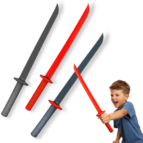 Kit 5 Espada De Brinquedo Infantil Samurai Ninja Katana Brinquedo Menino