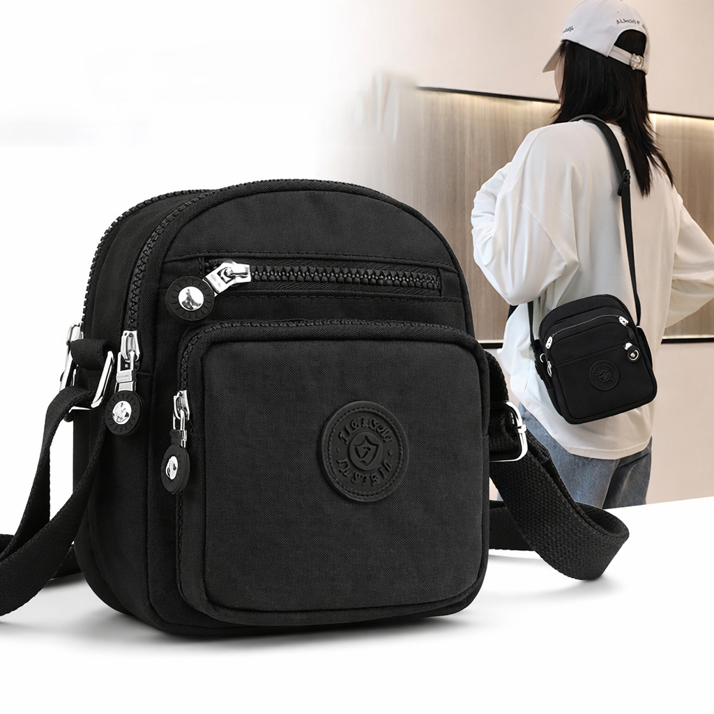 Bolsa feminina nylon impermeável vira mochila transversal tiracolo leve Alça Ajustável em Oferta na Shopee
