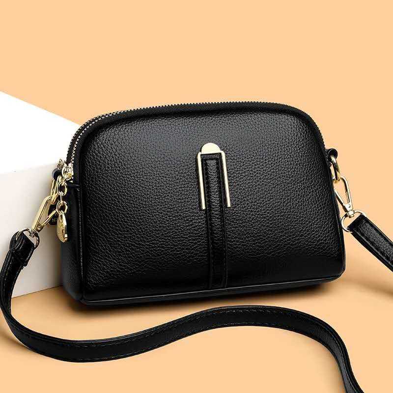 Nova Bolsa De Ombro Feminina De Couro Macio