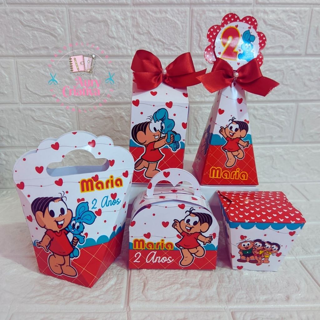 Kit Festa  Mônica_Caixinhas Personalizadas para Lembrancinhas /PEGUE E MONTE