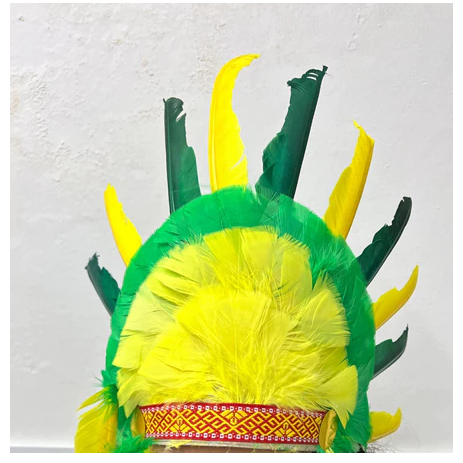 Chapéu Cocar Nativo Índio Brasileiro Caboclo Copa Do Mundo