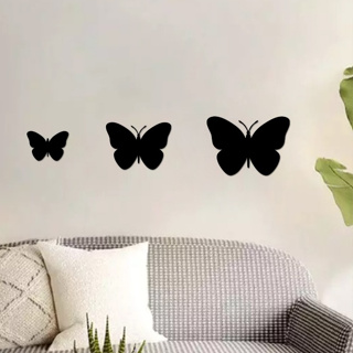 Aplique de Parede Borboletas em MDF 3mm 3 peças Decorativo em Oferta na Shopee