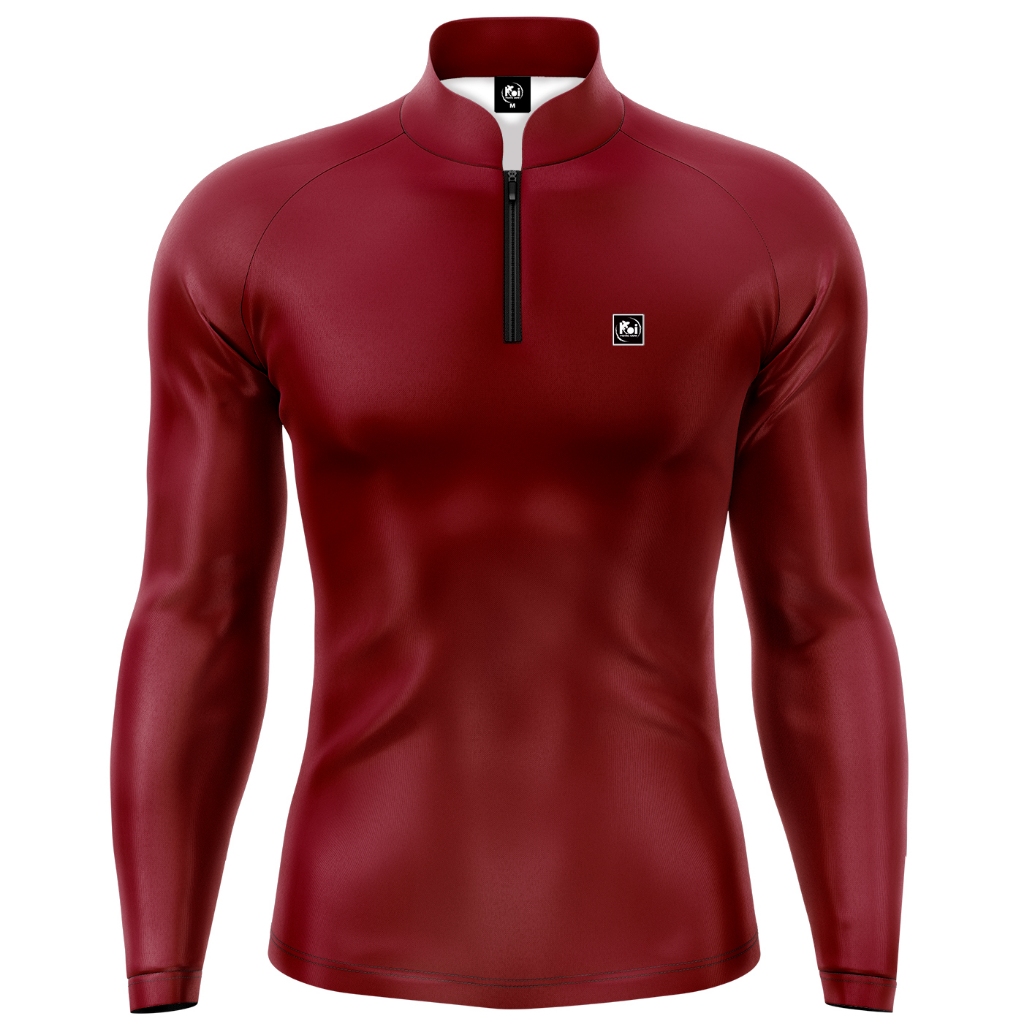 Camiseta Camisa Blusa Esportes Pesca Básica Vinho Bordo Com Proteção Solar Uv50+