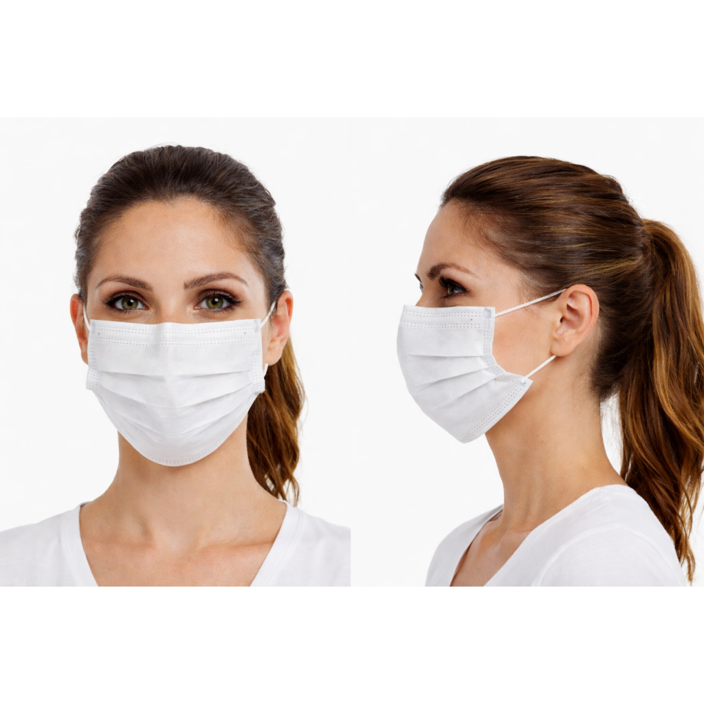 Kit 10 caixas Mascara branca descartavel cirurgica tripla com filtro e anvisa