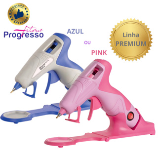 Pistola de Cola Quente Sem Fio Premium Artepunto Bico Fino 7mm | Artesanato | Pink ou Azul em Oferta na Shopee