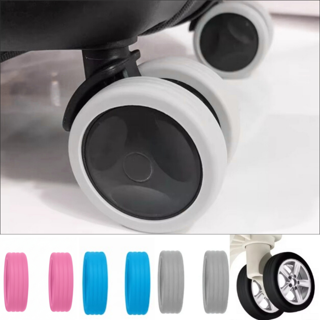 Capa Protetora Para 4 Rodinha 5cm De Mala Silicone Anti Ruído Protetor Bagagem Flexível Fácil Instalação Qualidade em Oferta na Shopee