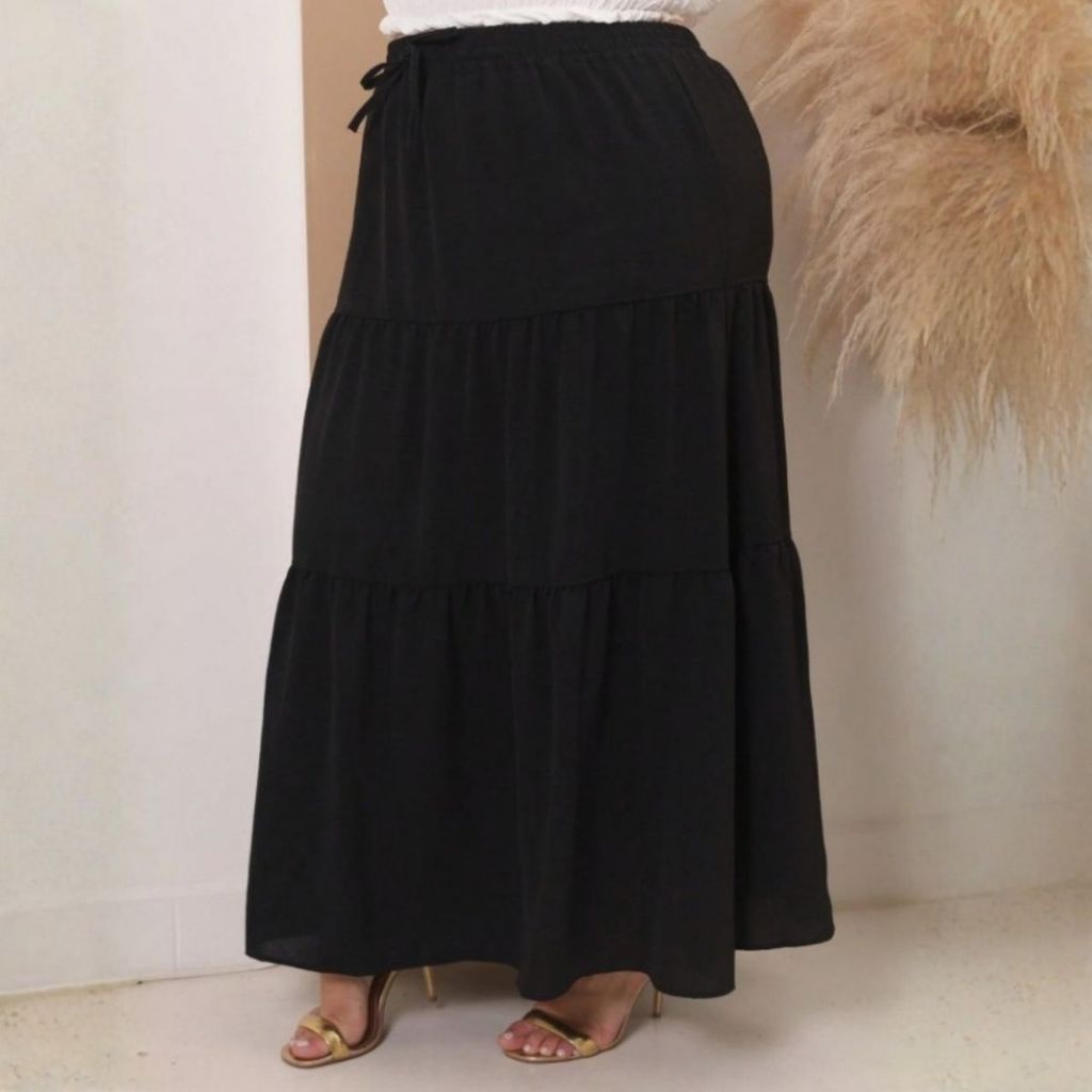 Saia Plus Size Evangélica Três Maria Longa | Saia 3 Maria Duna Zero Transparente Com Forro em Oferta na Shopee