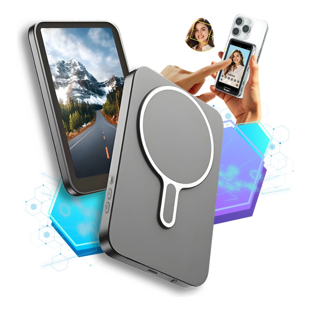Tela Magnética Monitor Para Celular Sem Fio Smartphone Selfie Vlog Gravação  Monitor Tela Projetor Alta Qualidade